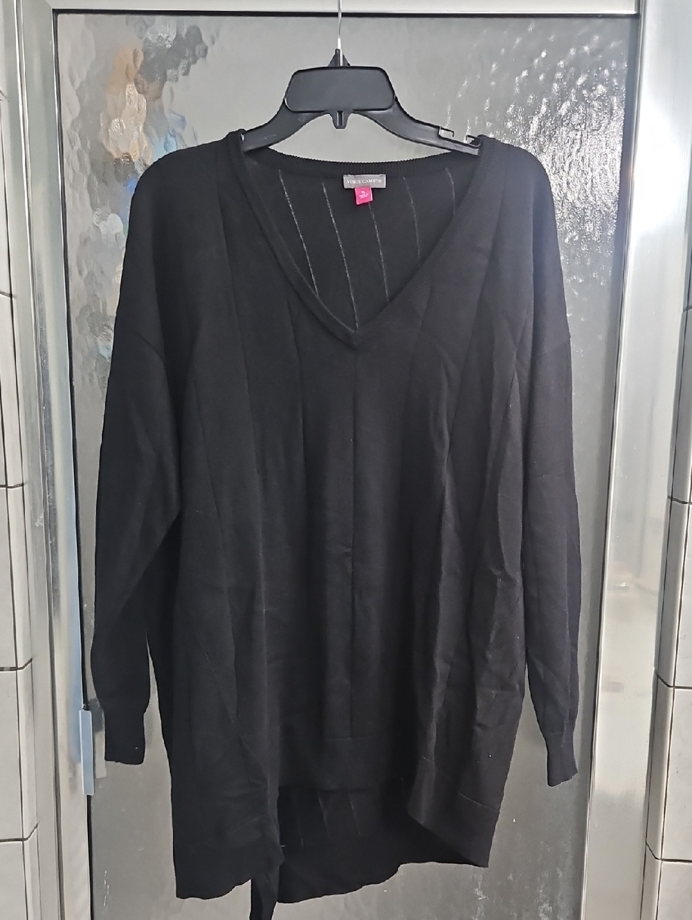 Vince Camuto Black V-Neck Sweater